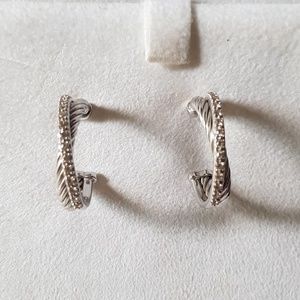 David Yurman Crossover Diamond Earrings